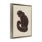 Stupell Industries Sitting Cat Curved Tail Floater Framed Canvas Wall Art Design by Grace Popp